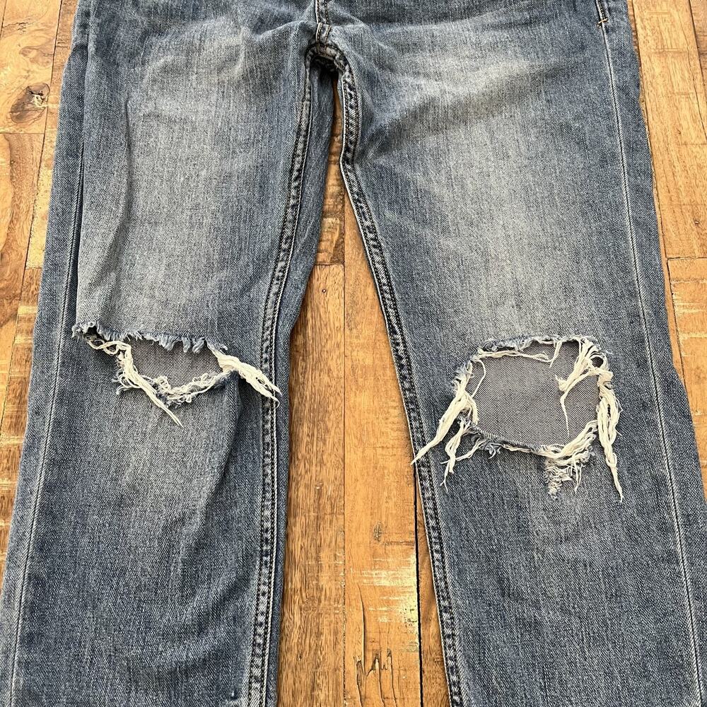 Pilcro The Heritage Boyfriend 26P Jeans Distressed Medium Wash Cotton Blend - Picture 3 of 15